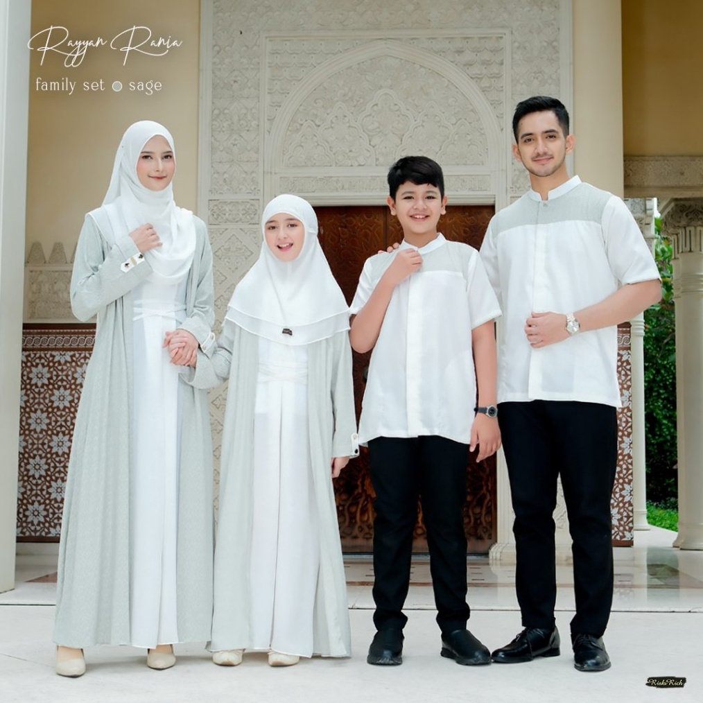 KODE Y7X RISKIRICH Rayyan Rania Sage Baju Sarimbit Lebaran 225