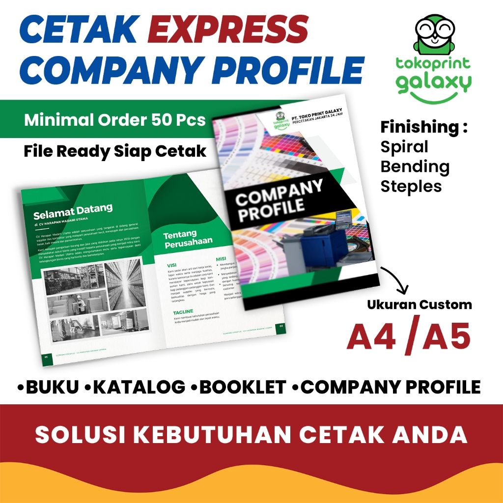 Cetak Buku Company Profile Custom