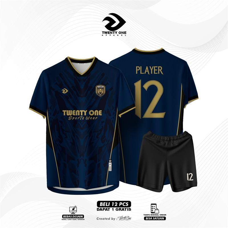 Custom jersey futsal/sepak bola full print free design nickname & logo team