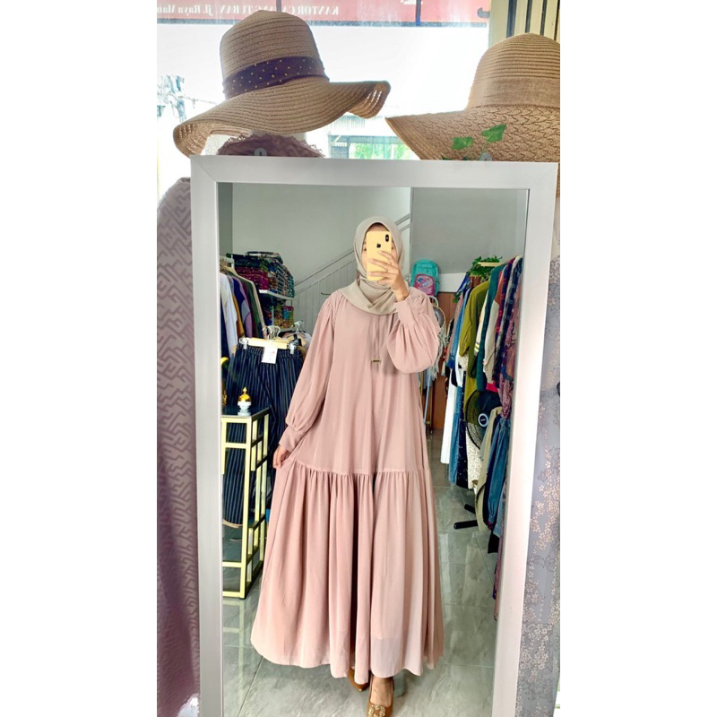 ready stok gamis frilla Original, gamis lebaran