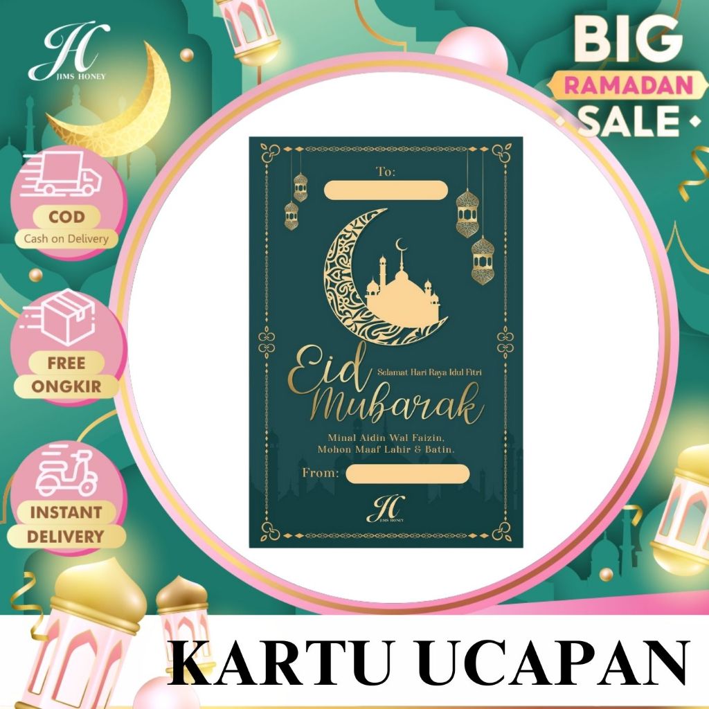 Kartu Ucapan Lebaran Selamat Idul Fitri Jims Honey
