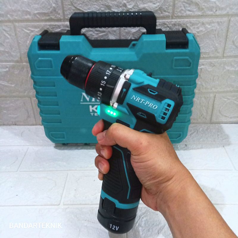 Cordless Impact Drill 12V NRT Pro DC730 Brushless - Bor Baterai 12V Brushless NRT Pro