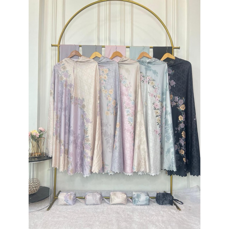 mukena Armani silk premium lasercut / mukena terbaru adem mewah dan cantik / mukena motif bunga arma