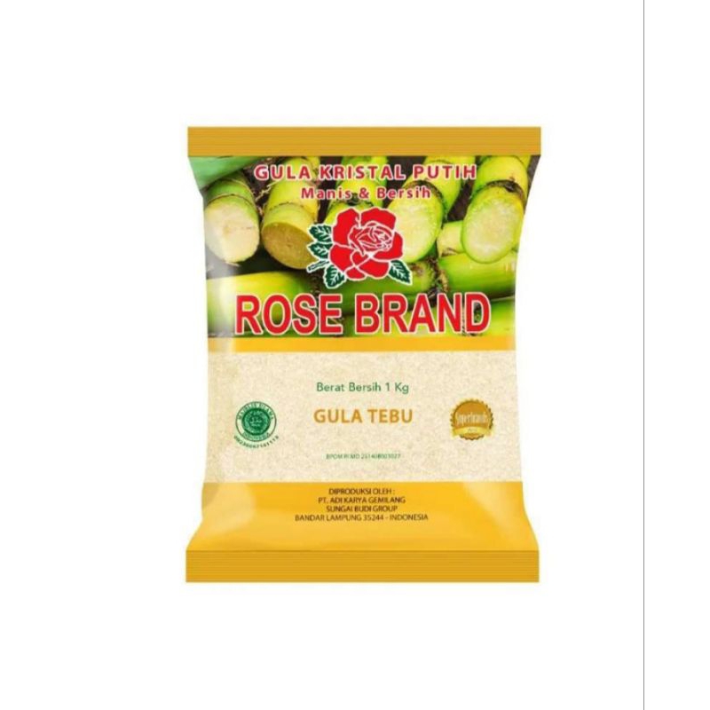 

gula rosebrand kuning berat 1kg