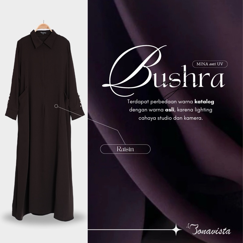 Preloved bonavista gamis bushra mina raisin SM