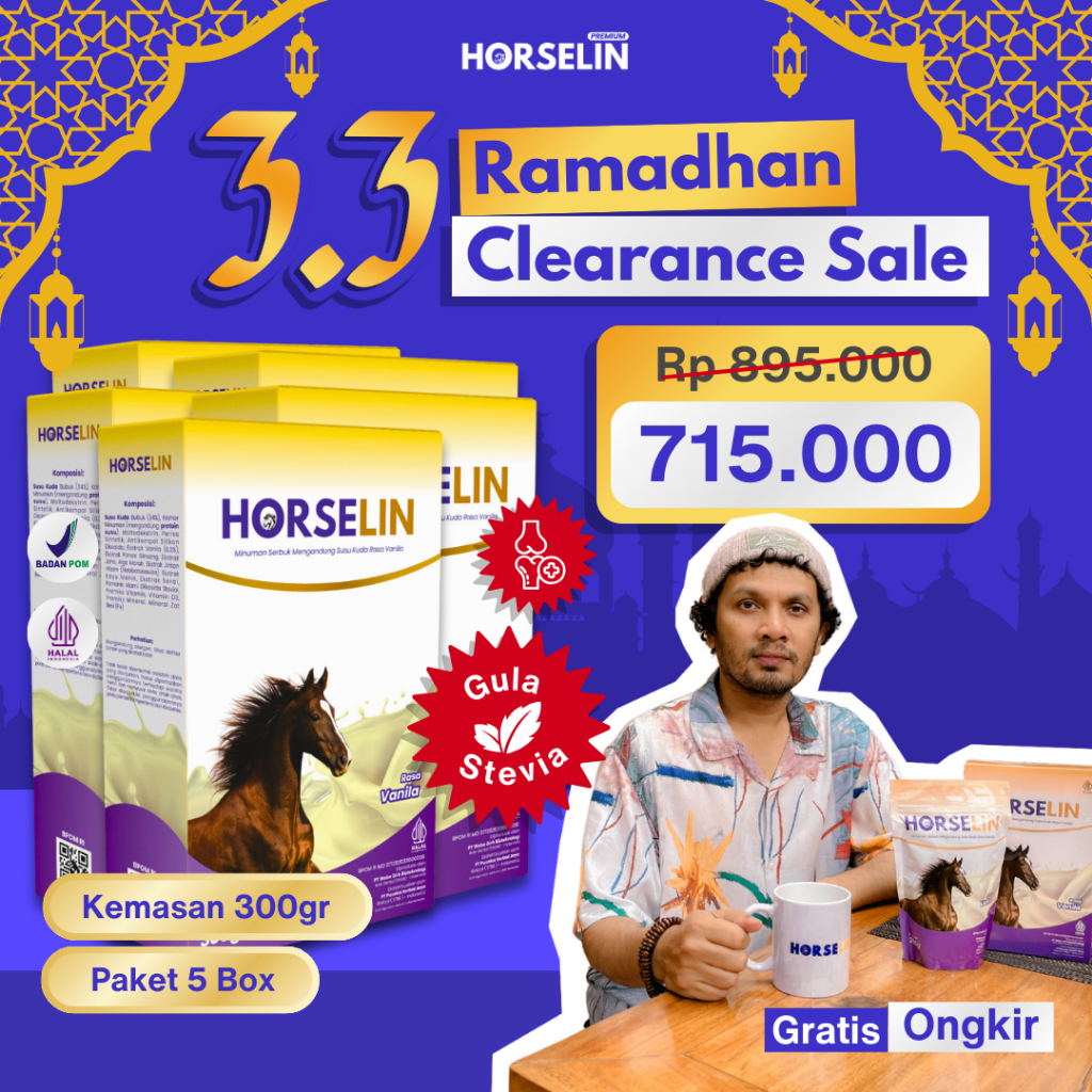 

HORSELIN - Susu Kuda Liar Sumbawa - 5 Box 300gram