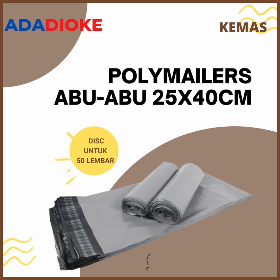 

POLYMAILER 25X40 PEREKAT packing bag amplop plastik bungkus