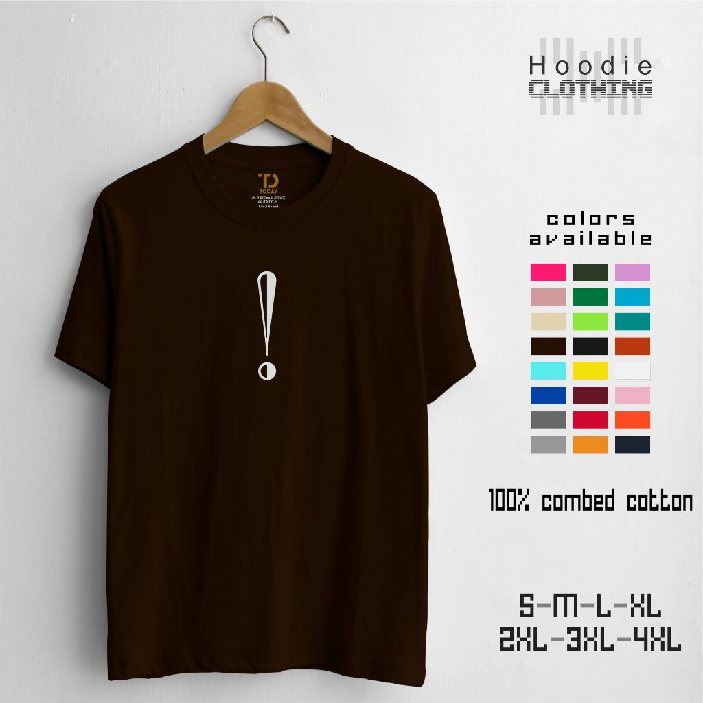 Kaos Pria Distro Jumbo 4XL Keren Motif Tandaseru Warna Coklat Cotton Combed 30s Baju Bandung