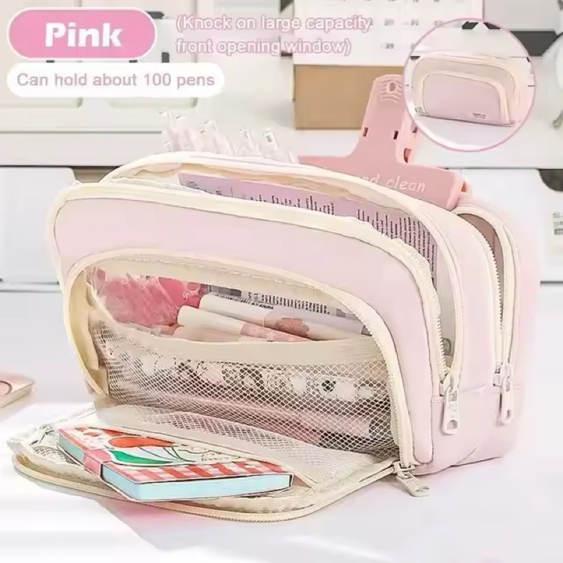 

Tempat Pensil Multi Layer Pencil Case Compact Pouch Stationary - MG-1354