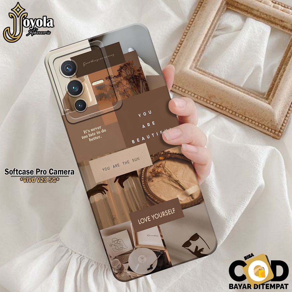 JOYOLA Case VIVO V23 5G - Fashion Case Aesthetic - Softcase VIVO V23 5G - Pro Camera - Casing VIVO V
