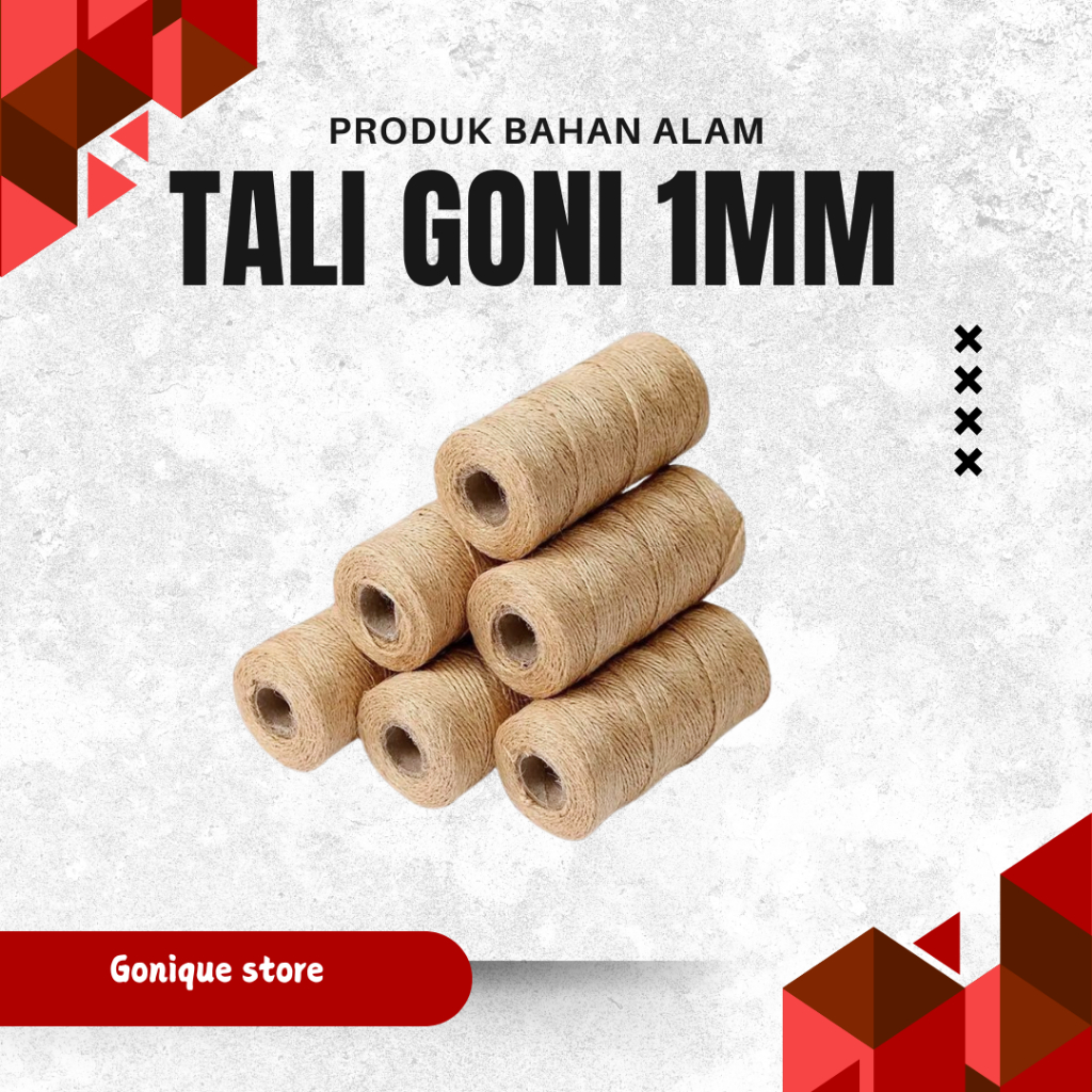 

Tali Goni tali rami 1ply / 1mm roll 50 meter tali undangan tali goni 1 ply tali kerajinan tangan