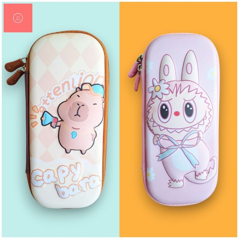 

Tempat Pensil 3D Premium Pencil Case Capybara Labubu