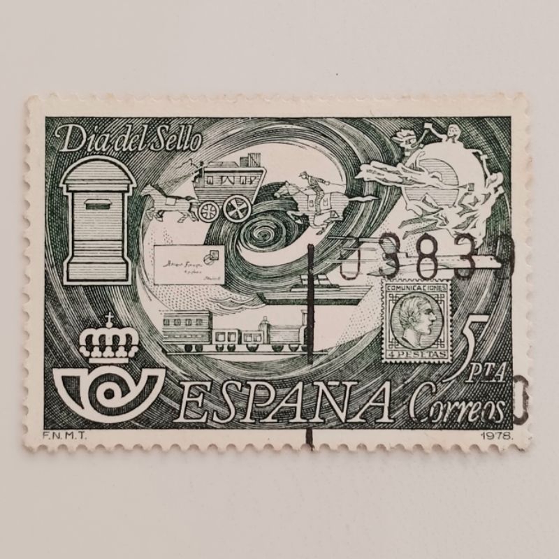 

(AD) Perangko Spanyol 1978 World Stamp Day 1978 5 peseta Used
