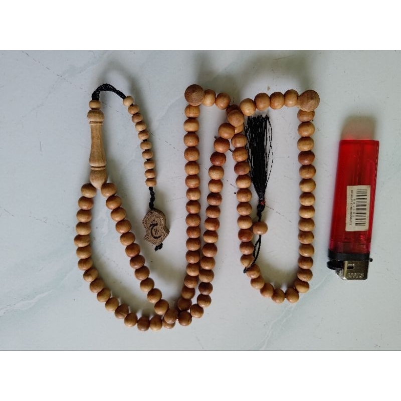 Tasbih Kayu Galih Cendana Merah + tuah kayu