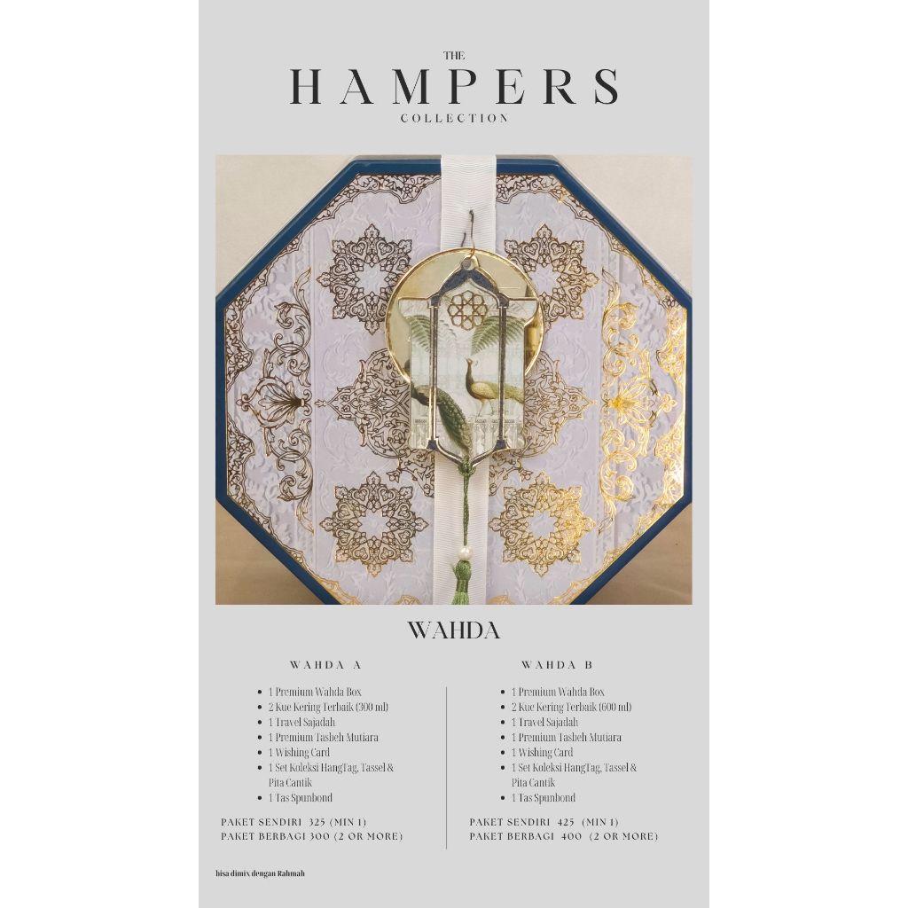 

PROMO WAHDA / RAHMAH Hampers Lebaran Idul Fitri Tante Rambut Roll & Gift by PM