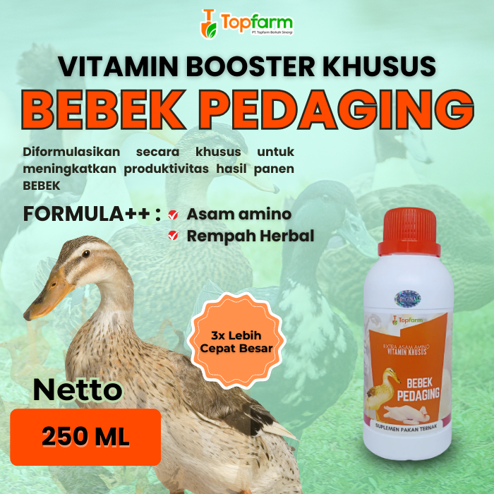 Vitamin Bebek Pedaging 250ML/ Vitamin Booster Bebek Pedaging/ Suplamen Bebek Pedaging/ Vitamin Boost