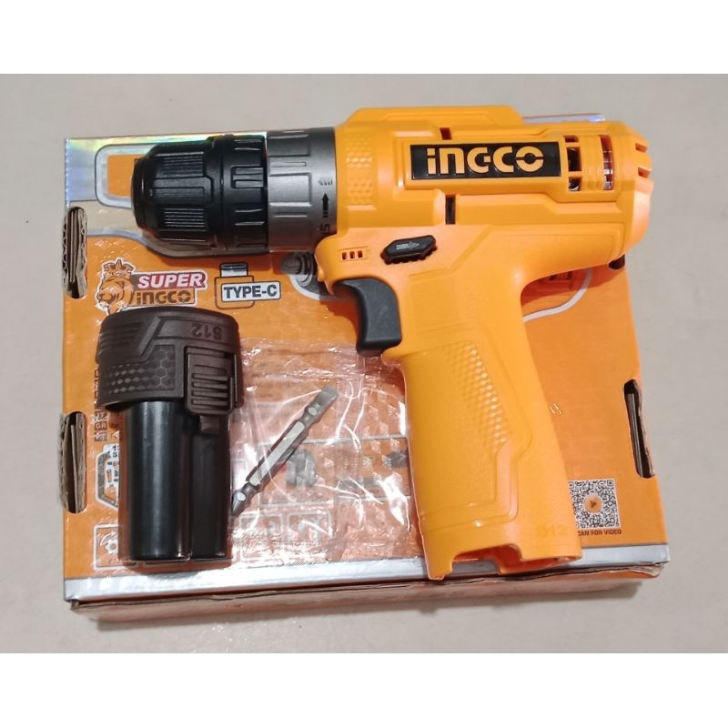 Mesin Bor baterai Ingco type-C cordless 12V
