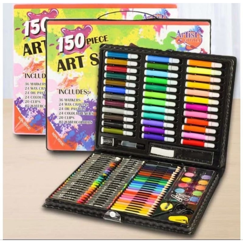 

CRAYON ART SET 150 PCS / ART SET ANAK 150 PCS SPIDOL CRAYON SET MENGGAMBAR / PENSIL WARNA - LET25