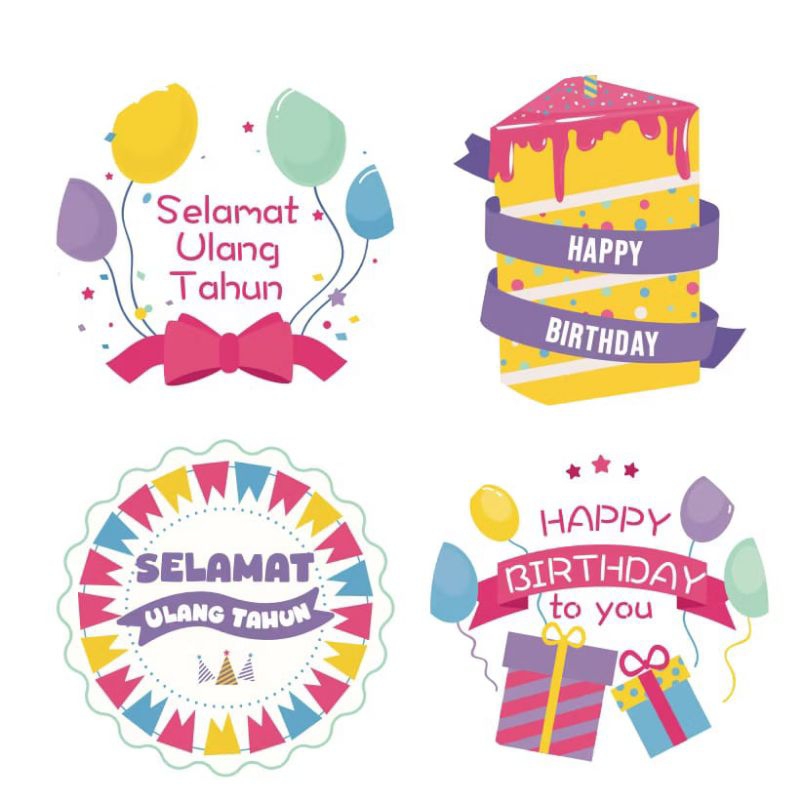 

Sticker Roll 500pcs Label Birthday Event Dekorasi Segel Packaging Stiker Hiasan