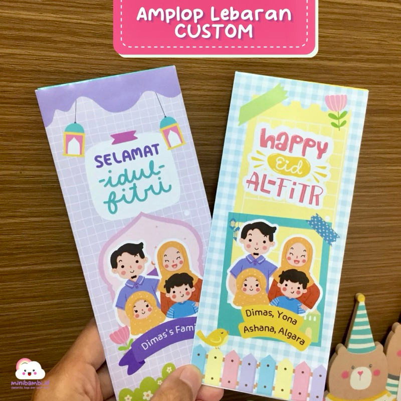 

Amplop Lebaran Custom Gambar dan Nama Desain Lucu Gemas Premium THR Idul Fitri