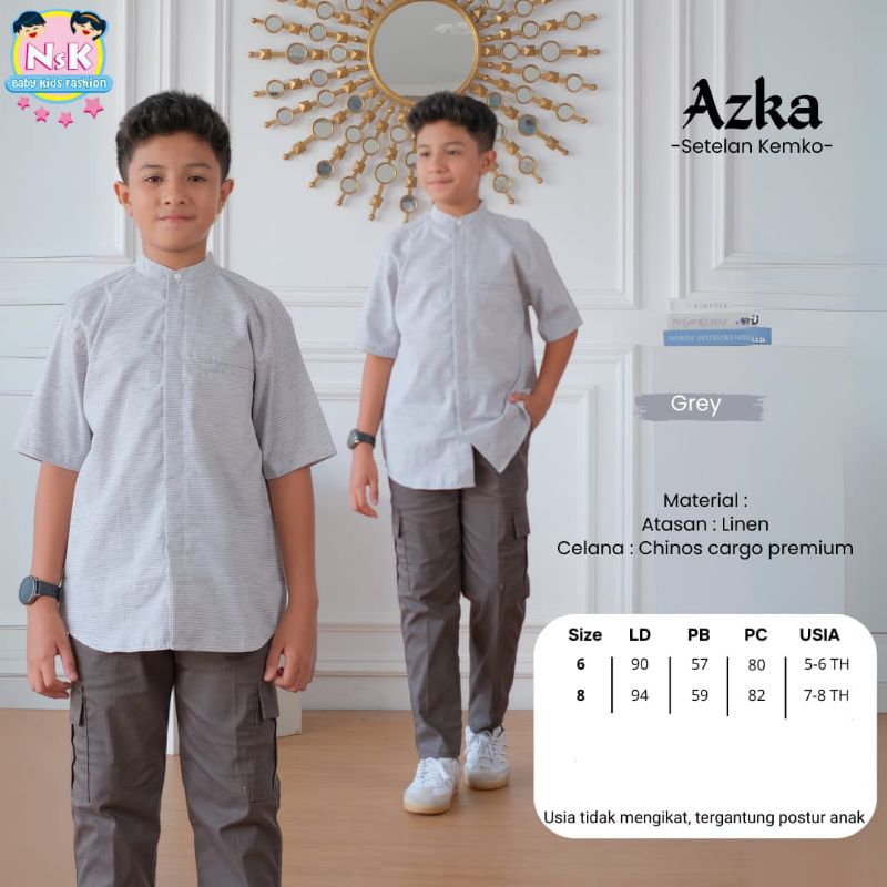 Azka setelan kemko anak laki-laki Original NsK