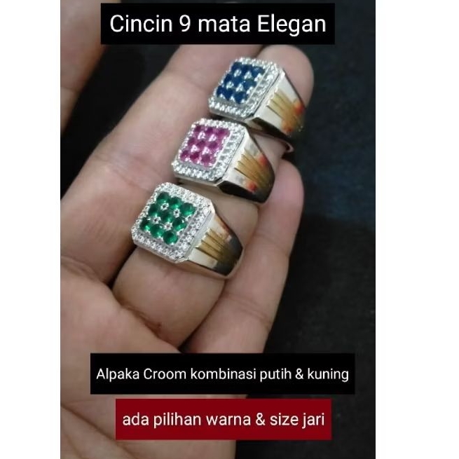 Cincin Permata diamont, zirkon, emeralgren, royalblue, white topaz, red Ruby, orange safir, cubiczir