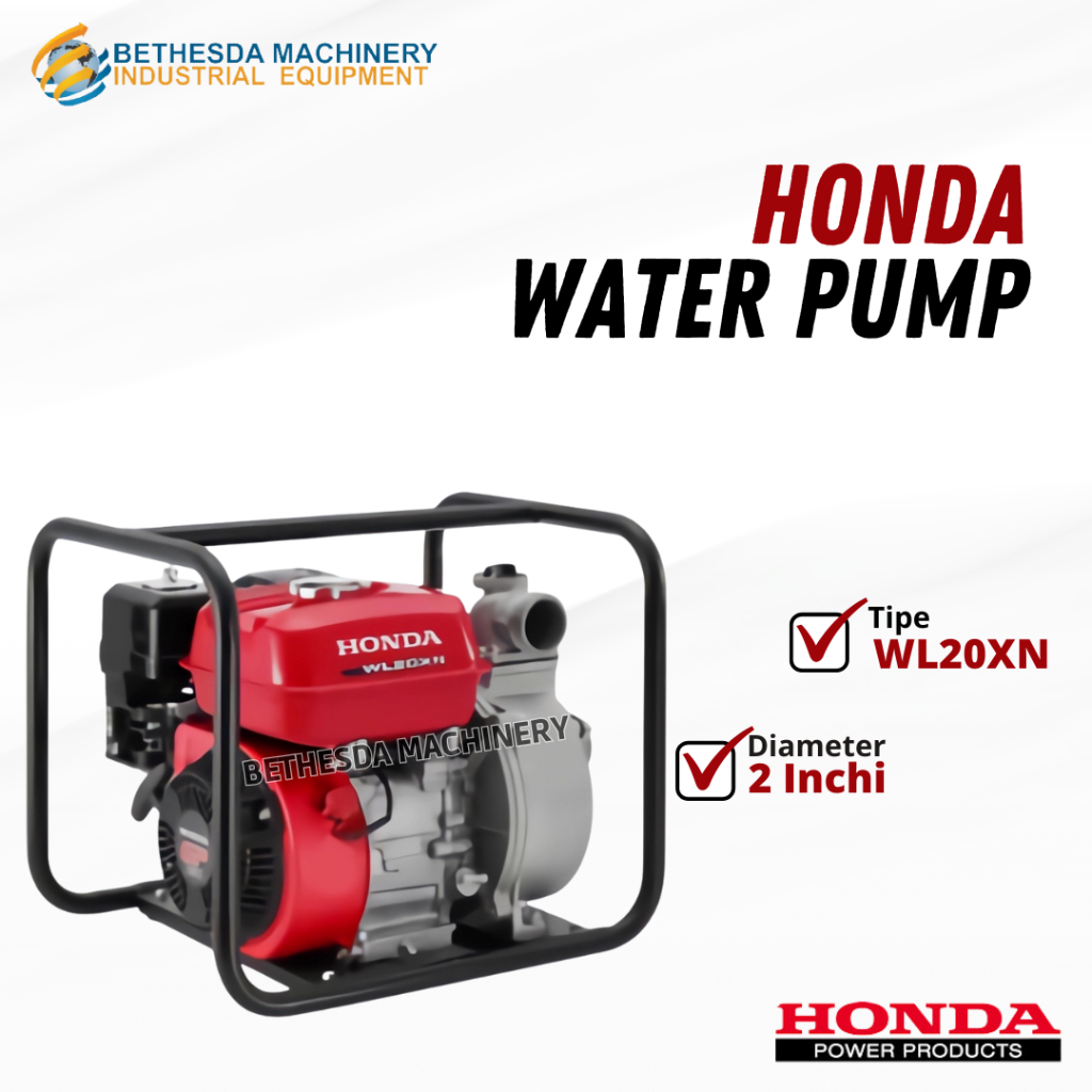 Pompa Air 4.9 Hp Water Pump Honda 2 Inchi 50 mm Bensin Mesin 4 TAK WL 20 XN