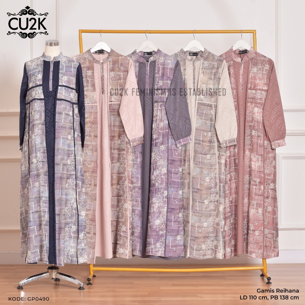 Dress Reihana by Cu2k / Cu2k original / Gamis cu2k / Gamis Premium / Gamis Lebaran /Gamis Ramadhan