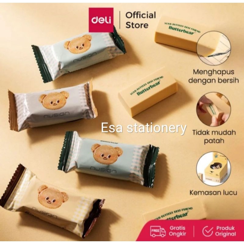 

Deli x Butterbear Penghapus Bentuk Permen / Eraser Tidak Mudah Patah NS037