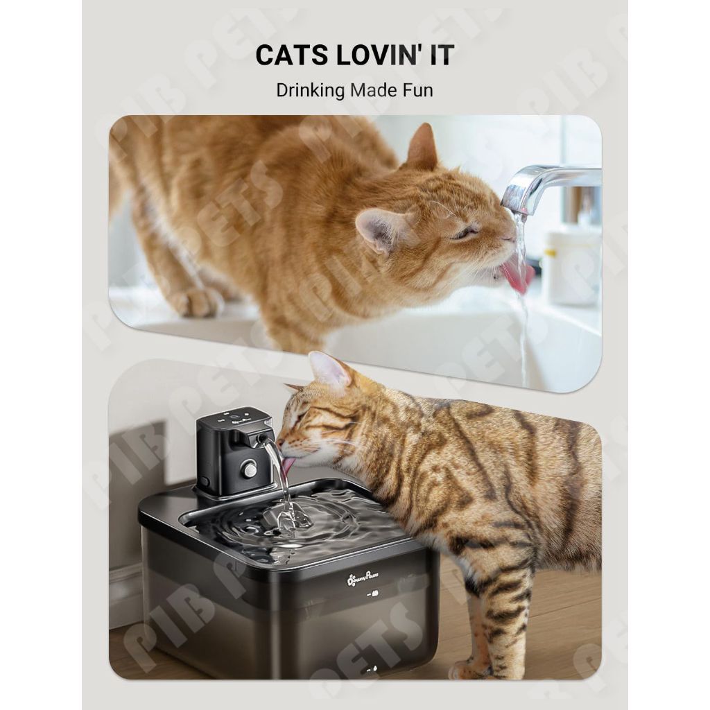 2.5L Wireless Water Fountain Kucing Tempat Minum Kucing Otomatis Water Fountain Kucing Tempat Minum