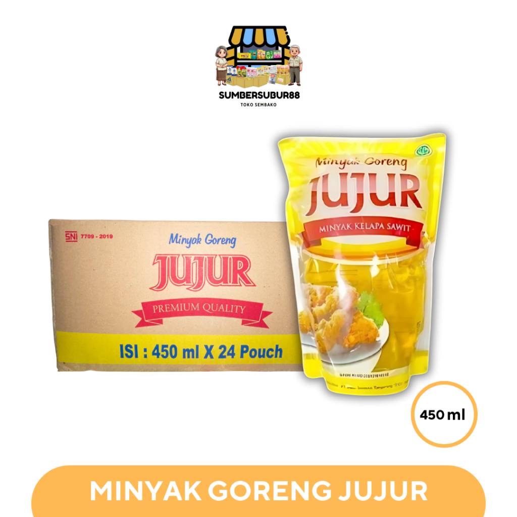 JUJUR Minyak Goreng (1.8 Liter x 6 Pouch | 900ml x 12 Pouch | 450ml x 24 Pouch) - Termurah