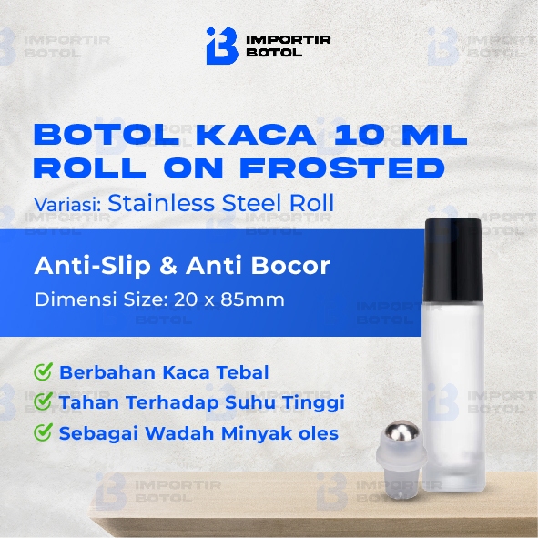 Botol Kaca Roll On Frosted 10ML