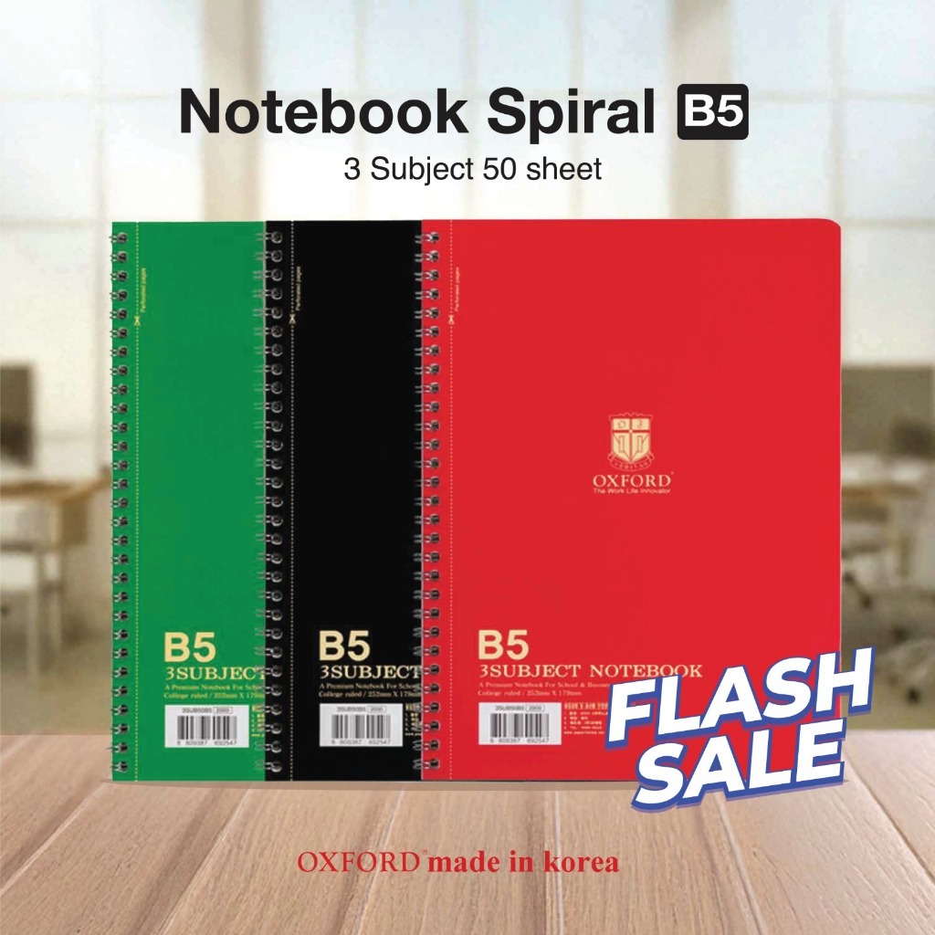 

PROMO Oxford Notebook B5 Spiral Made In Korea - Buku Catatan/Notebook Spiral/Notebook Korea