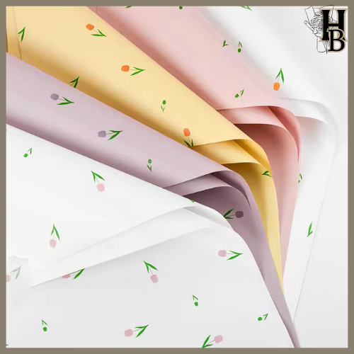 

20 LEMBAR Kertas Buket Bunga Flower Wrapping Tulip Cellophane Waterproof 6179