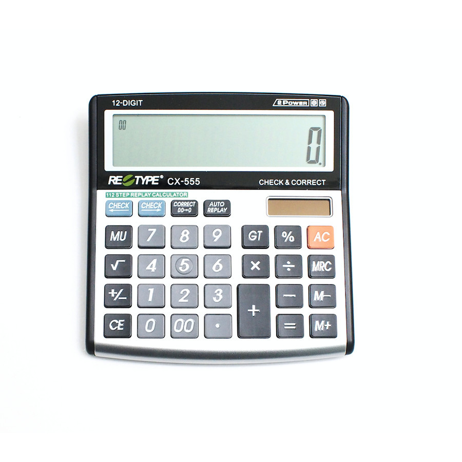 

Calculator / Kalkulator RE-TYPE CX-555 12 Digits