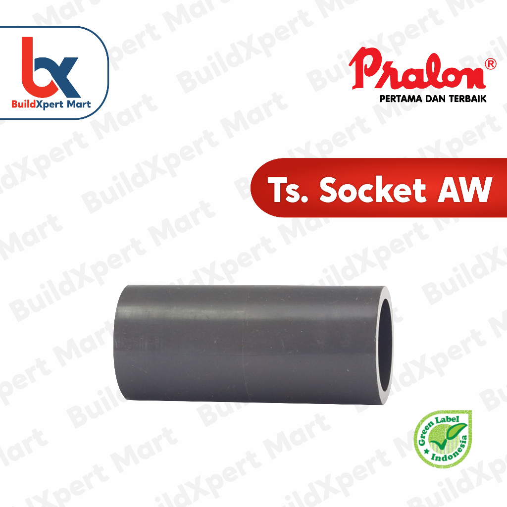 Socket AW 1" Sambungan Lurus Pipa PVC Merek Pralon