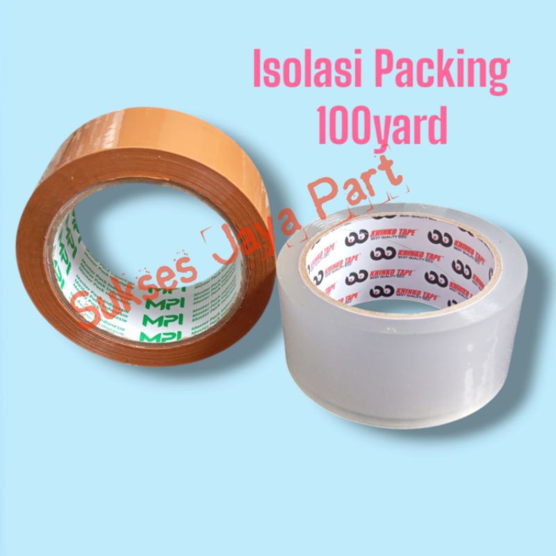 

Lakban Packing 100yard Promo isolasi Packing plakban