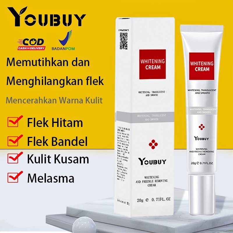 YOUBUY Whitening Blemish Cream Pemutih Original 20g WHITENING AND FRECKLE REMOVING