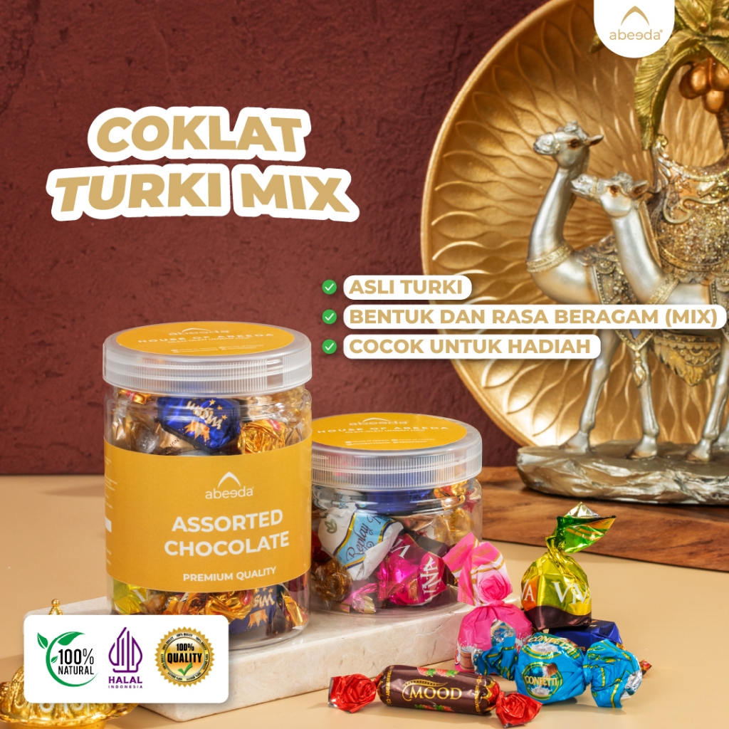 

Coklat Turki Mix Manis Camilan Mood Booster Oleh-oleh Haji Umrah Premium Abeeda