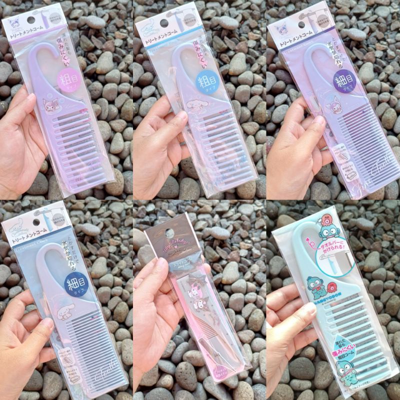 Seria Daiso Watss Japan - Hair Brush - Sisir My Melody Kuromi Cinnamoroll Little Twin Star