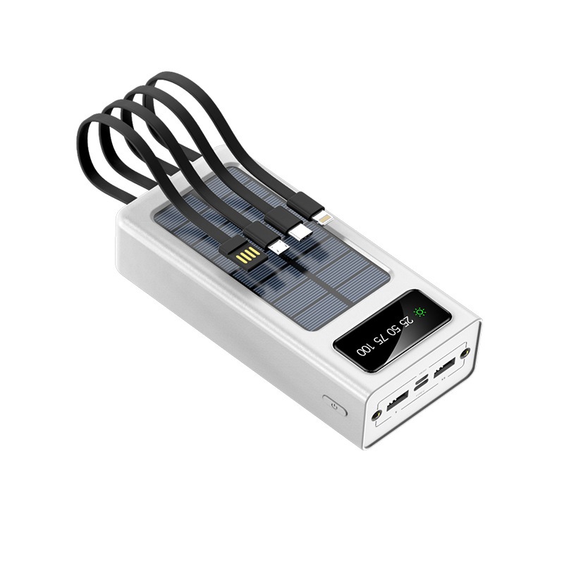 TERPOPULER 50000/100000 MAH Powerbank Robot Power Bank Solar Cell Tenaga Surya Portable Led