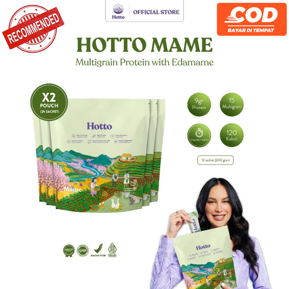 

HOTTO MAME Multigrain Edamame + Oat Swedia | Praktis Bergizi | 2 Pouch