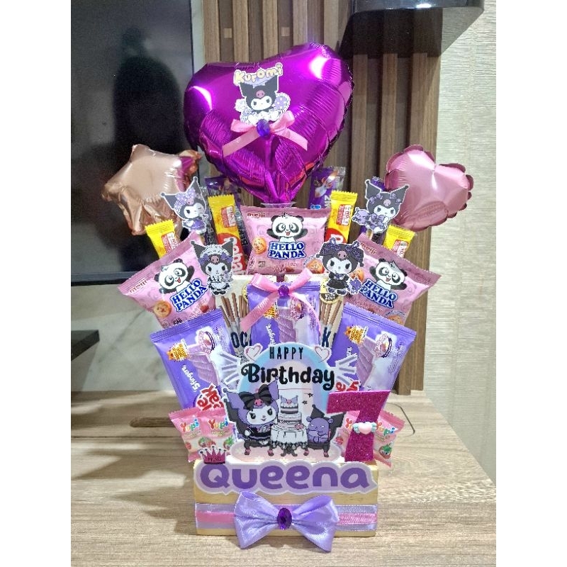 

HAMPERS BLOOMING SNACK CUSTOM NAMA ANAK ULANG TAHUN ANAK