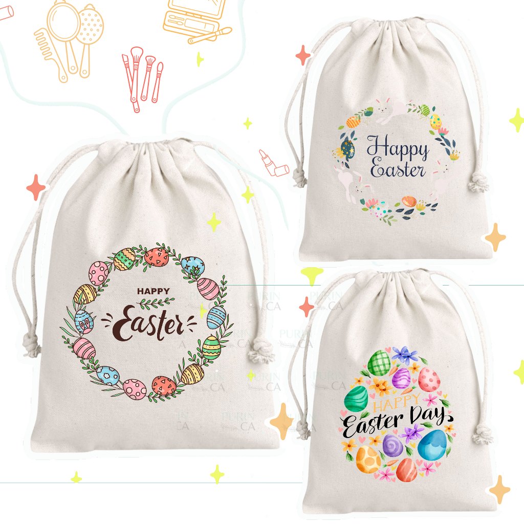 Pouch Serut PASKAH Belacu Gambar EASTER BUNNY