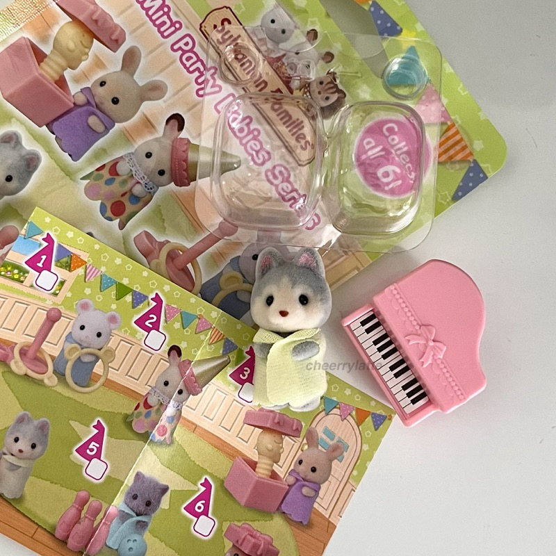 sylvanian families popmart sonny angel - husky blind bag mini party babies pucky dog time shiba inu 