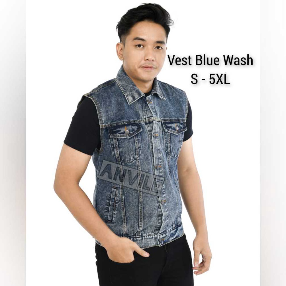 KODE F64Q Rompi Pria Wanita Jaket Jumbo Jeans Lekbong Vest Bigsize XXL XXXL XXXXL XXXXXL 2XL 3XL 4XL