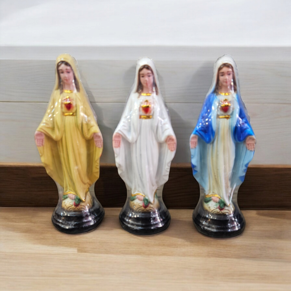 Patung Bunda maria Hati Kudus 15cm Fiber