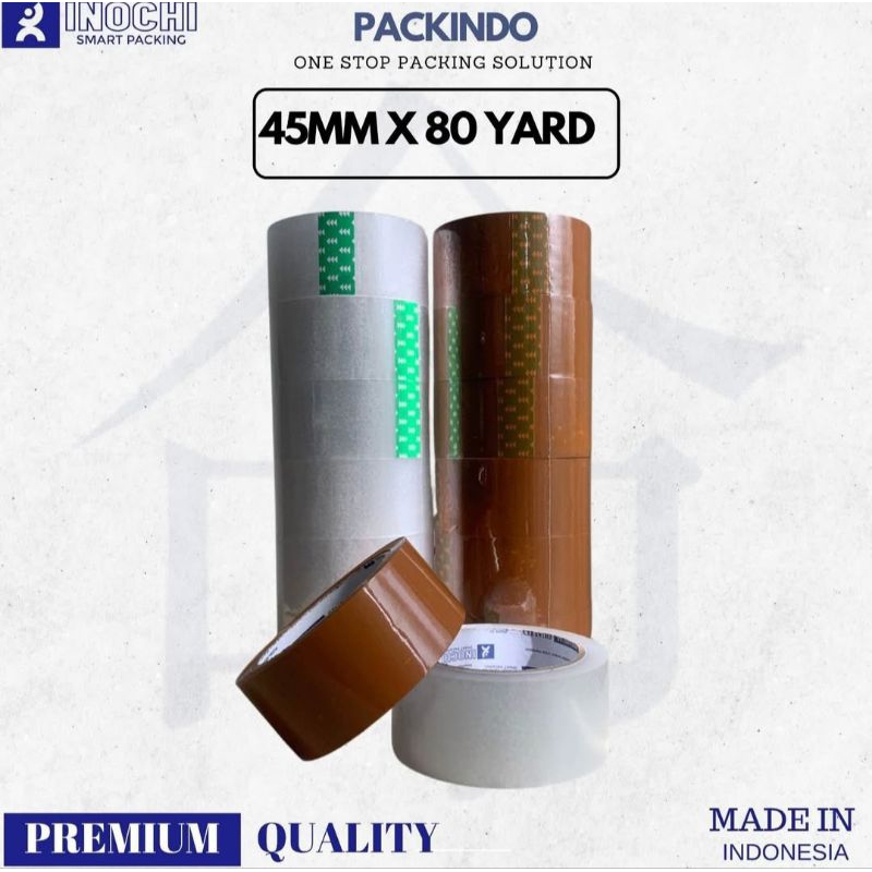 

LAKBAN ISOLASI INOCHI 45MM X 80 YARD 90 YARD 100 YARD