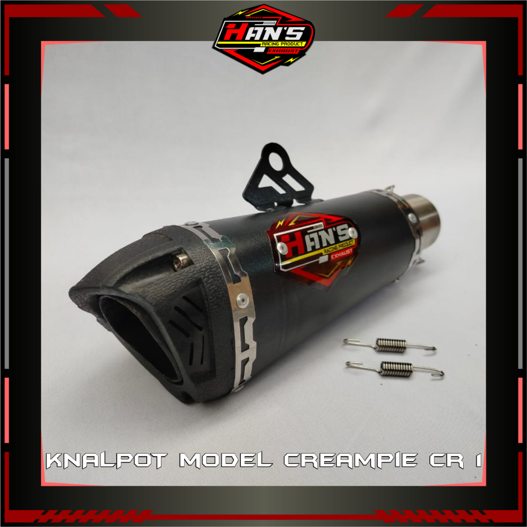 Silencer Knalpot Creampie Bebek GTX Jupiter Z Vega Kharisma Supra Black Doff - Hans Racing Product