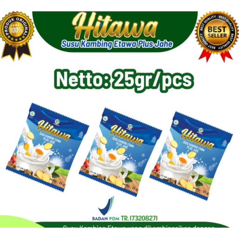 

HITAWA SACHET SUSU ETAWA PLUS HERBAL JAHE KUNYIT TEMULAWAK